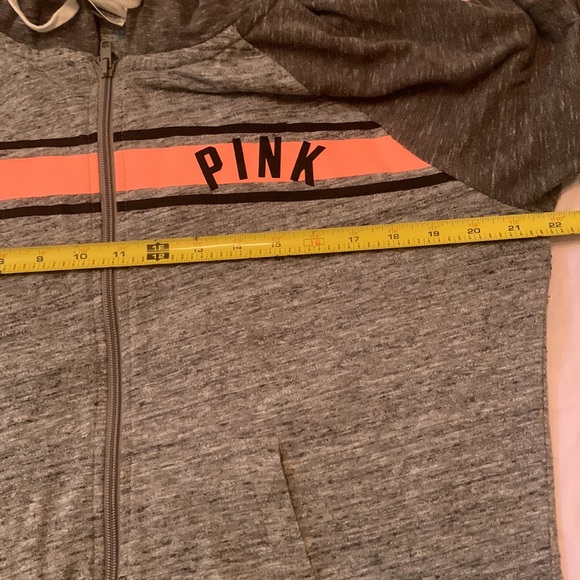 PINK Lightweight Zipper Hoodie Size Large - Picture 8 of 9